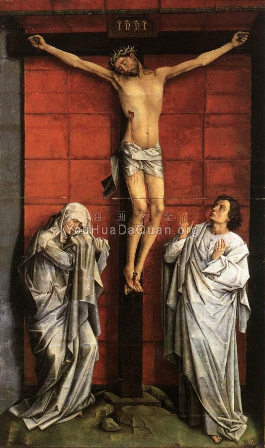 Christus on the Cross with Mary and St John - 罗吉尔·凡·德·韦登
